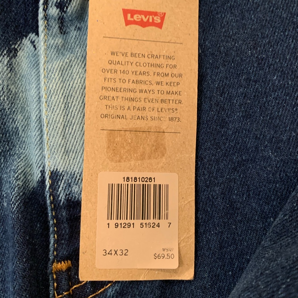 Levi’s 541 jeans. 34 waist Blue with White accents - Picture 2 of 8